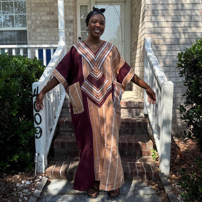Special Occasions African Traditional Woven Aso-Oke/Kente Dress