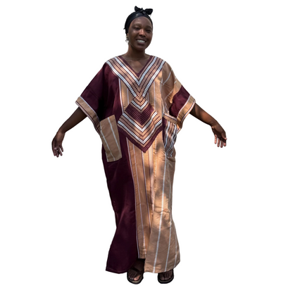 Special Occasions African Traditional Woven Aso-Oke/Kente Dress