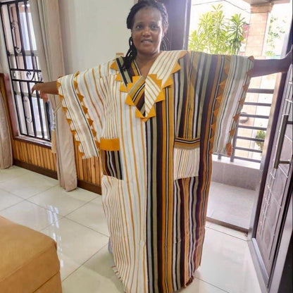 Special Occasions African Traditional Woven Aso-Oke/Kente Dress
