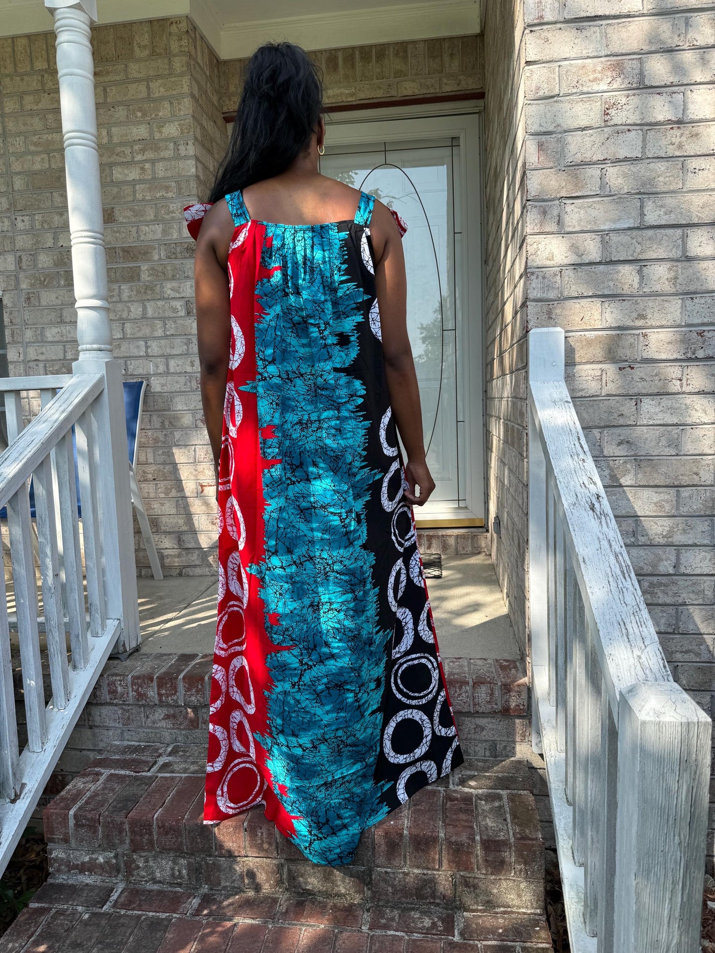 African Ankara Print  Spring Long Maxi Dress
