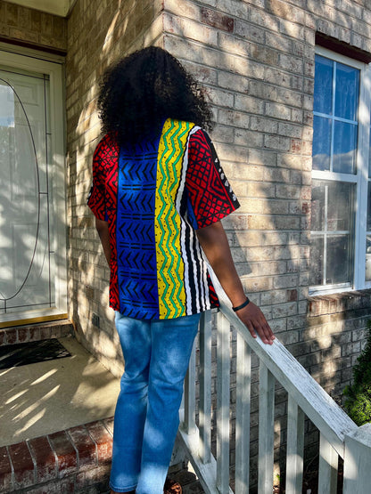 African Prints Ankara Danshiki, Kimono, shirt Tops Afro American Outfits