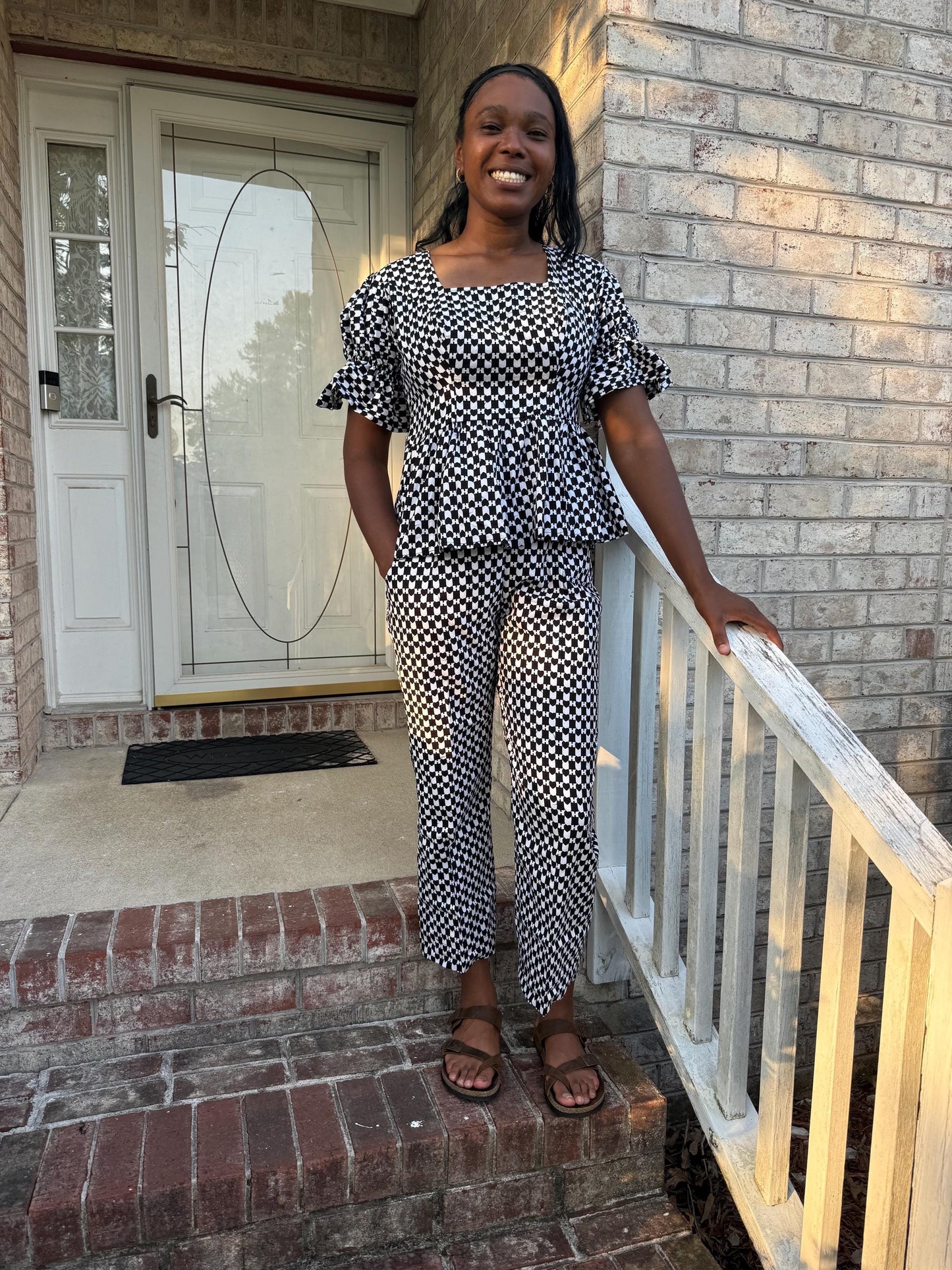 African Ankara Wax Print Women Capris 2p Pant Set Afro American Outfits