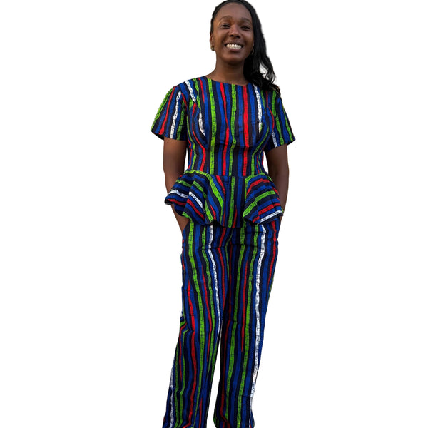 African Ankara Print  Capris/Palazzo 2p Pant Set