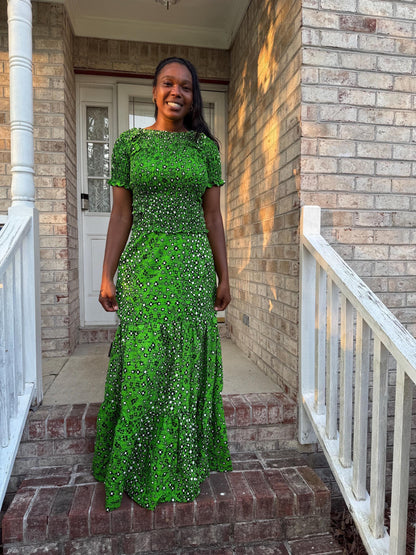 African Wax Print Ankara Smoked Top 2p Skirt and Blouse Afro American Outfits
