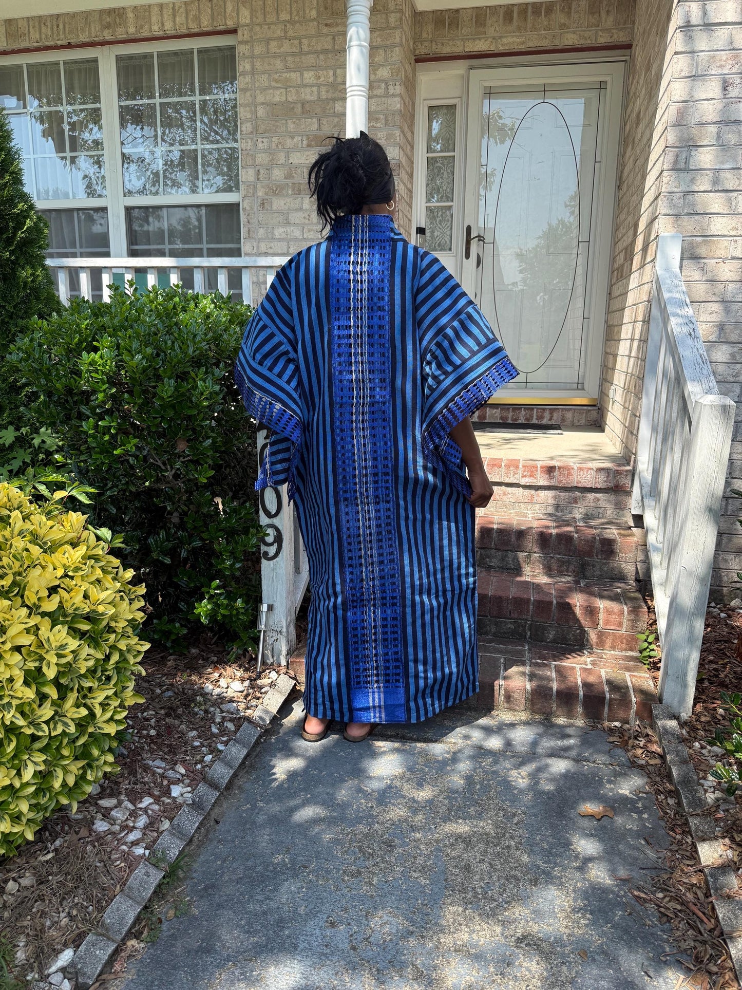 Unique African Traditional Woven  Aso-Oke/Kente  Bubu Maxi Dress