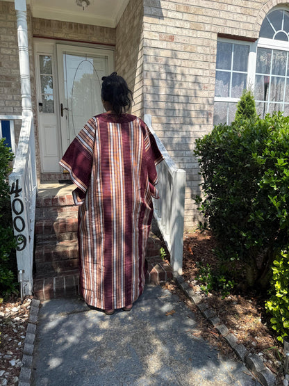 Unique African Traditional Woven  Aso-Oke/Kente  Bubu Maxi Dress