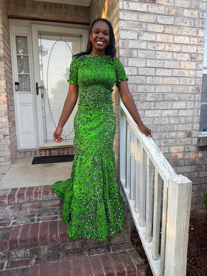 African Wax Print Ankara Smoked Top 2p Skirt and Blouse Afro American Outfits
