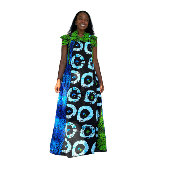 African Ankara Print  Spring Long Maxi Dress