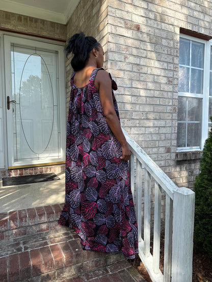 African Ankara Print  Spring Long Maxi Dress