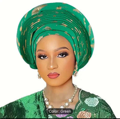 African 2p Layered Turban