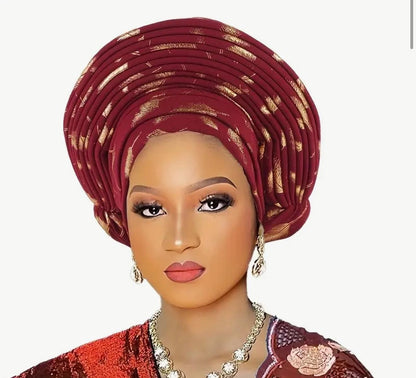 African 2p Layered Turban
