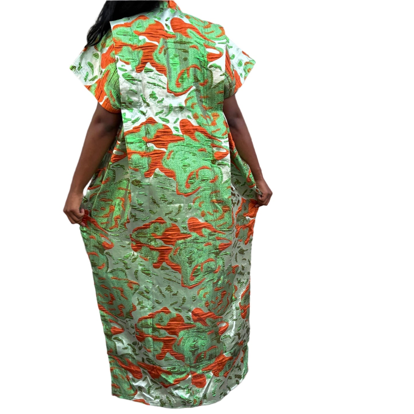 African Unique Rich Aunty Damask Brocade Boubou/Maxi Dress Buga Style