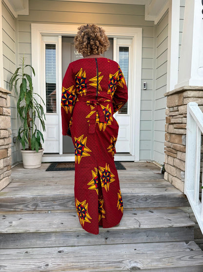 African Print Ankara  Wrapped Dress