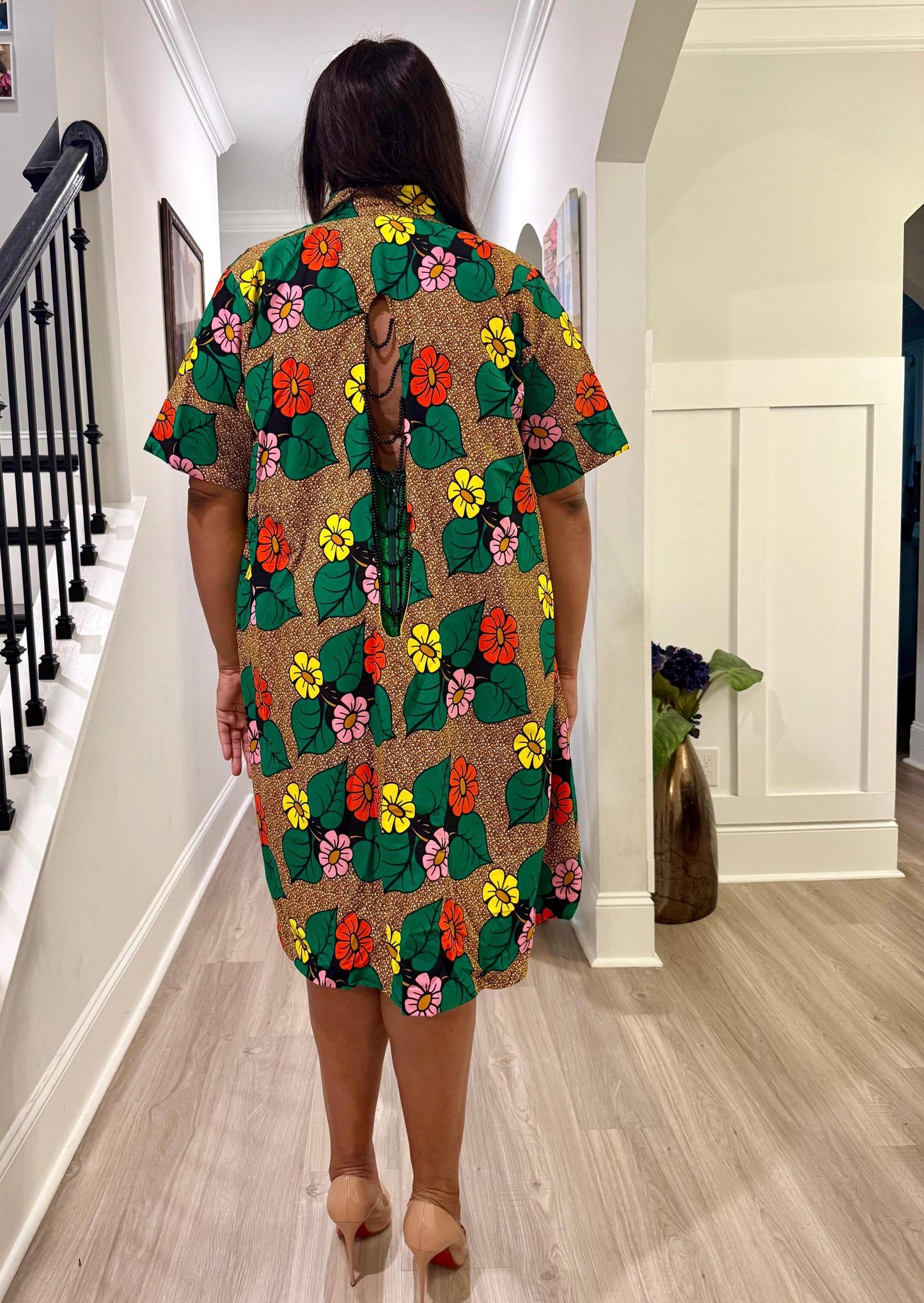 African Print Ankara  2p Afro Bithiah Jacket Dress  Set