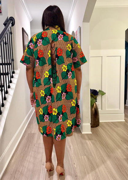 African Print Ankara  2p Afro Bithiah Jacket Dress  Set