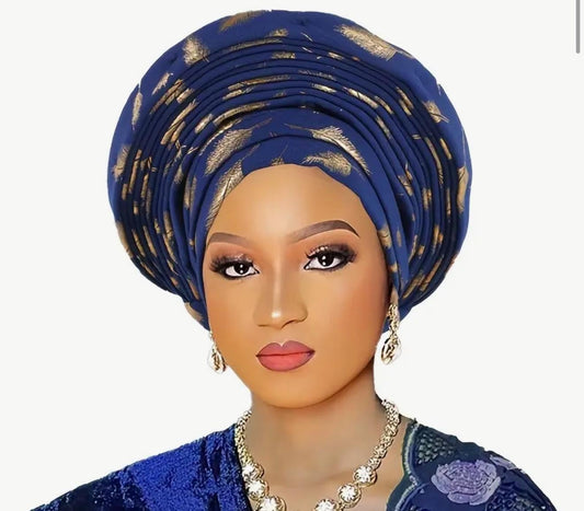 African 2p Layered Turban