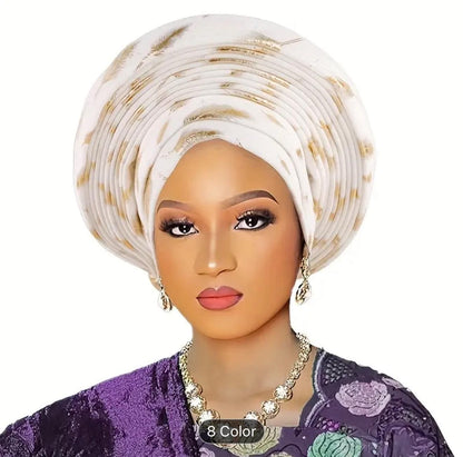 African 2p Layered Turban