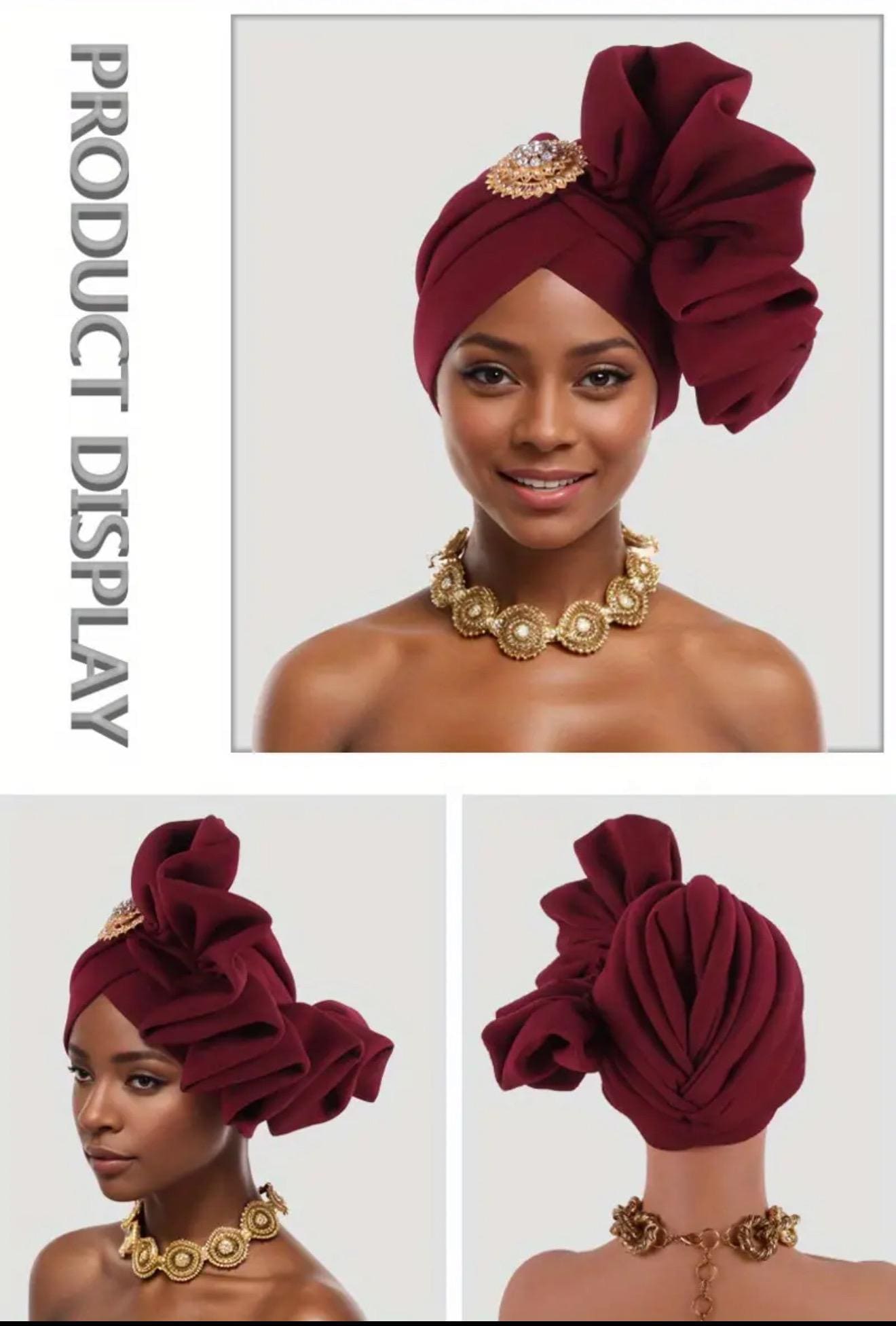 African Turban with Brooch
