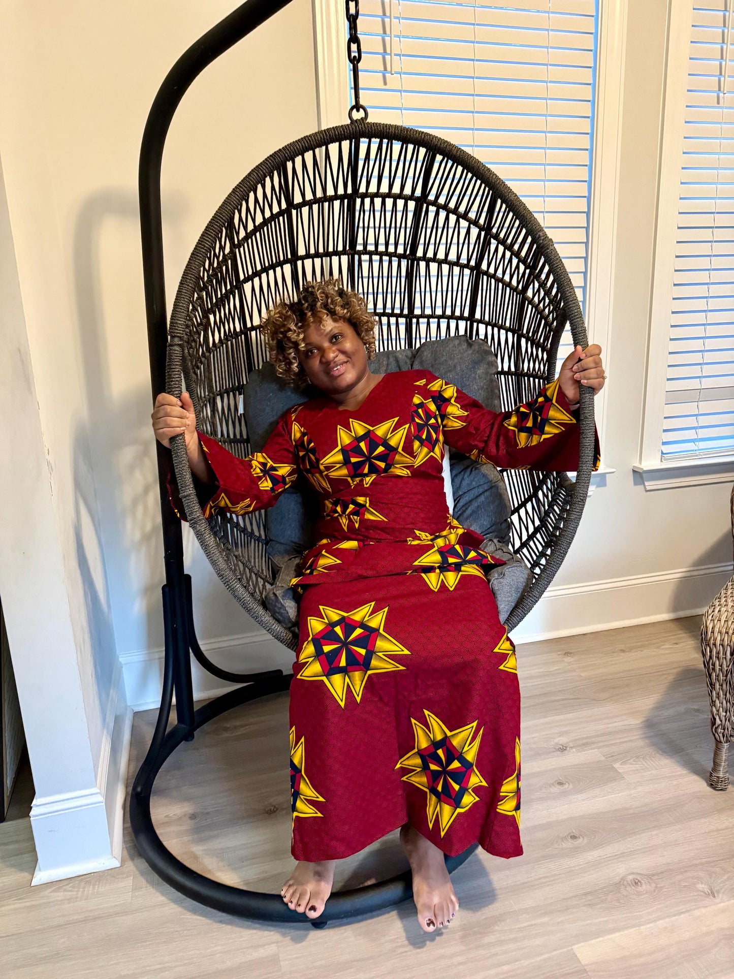 African Print Ankara  Wrapped Dress