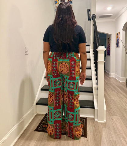 African Ethnic Prints Ankara Cargo/Palazzo  Pants/Bottom Afro American Outfits