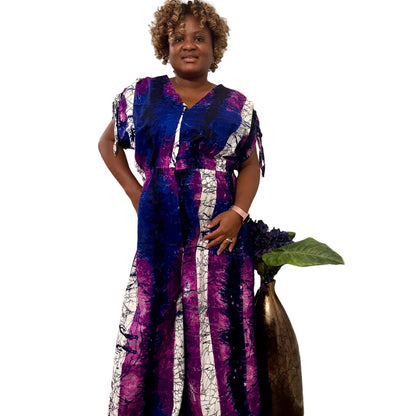 African Print Afro Carolina Ankara Cargo Jumpsuit