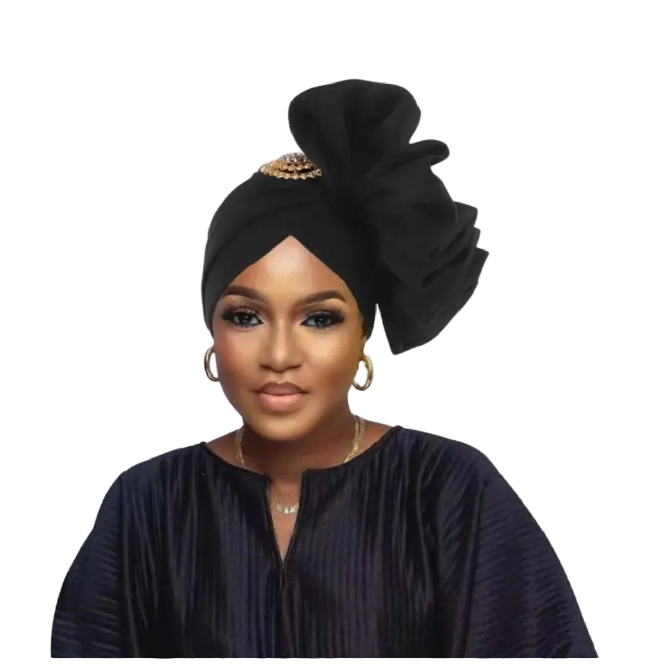 African Turban with Brooch