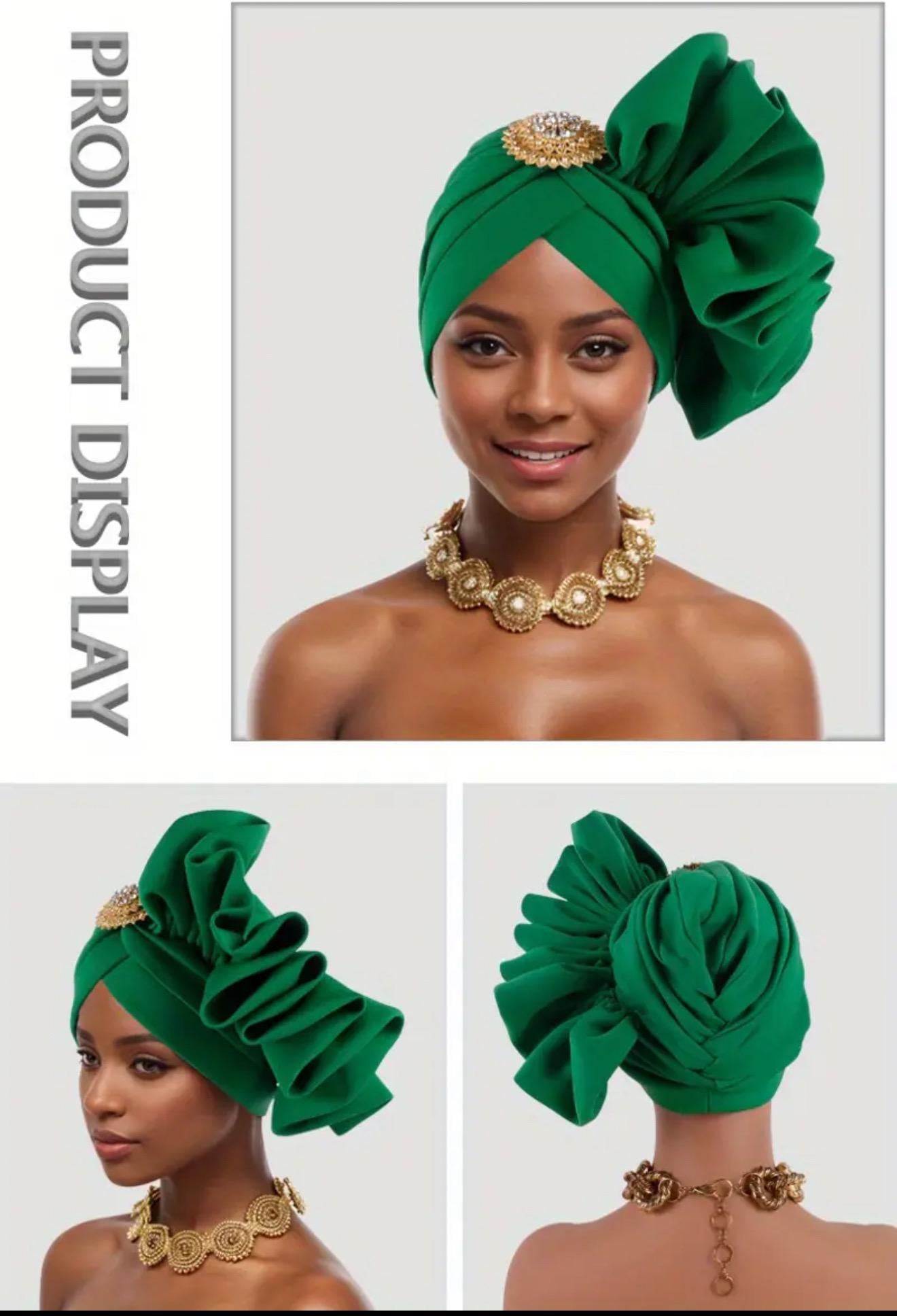 African Turban with Brooch