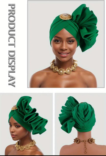 African Turban with Brooch