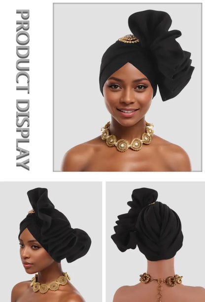 African Turban with Brooch