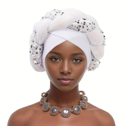 African Turban with Brooch