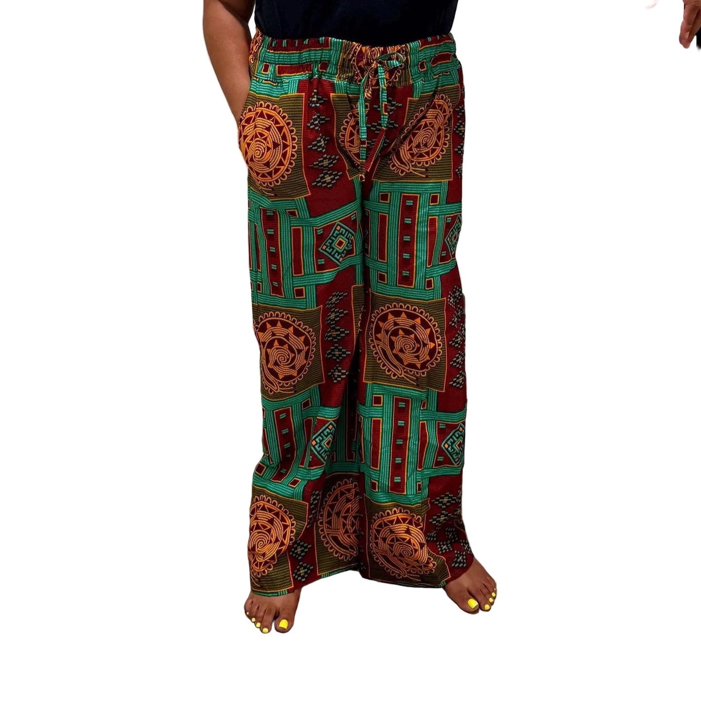 African Ethnic Prints Ankara Cargo/Palazzo  Pants/Bottom Afro American Outfits