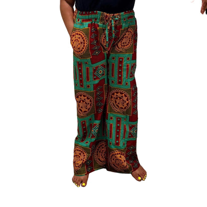 African Ethnic Prints Ankara Cargo/Palazzo  Pants/Bottom Afro American Outfits