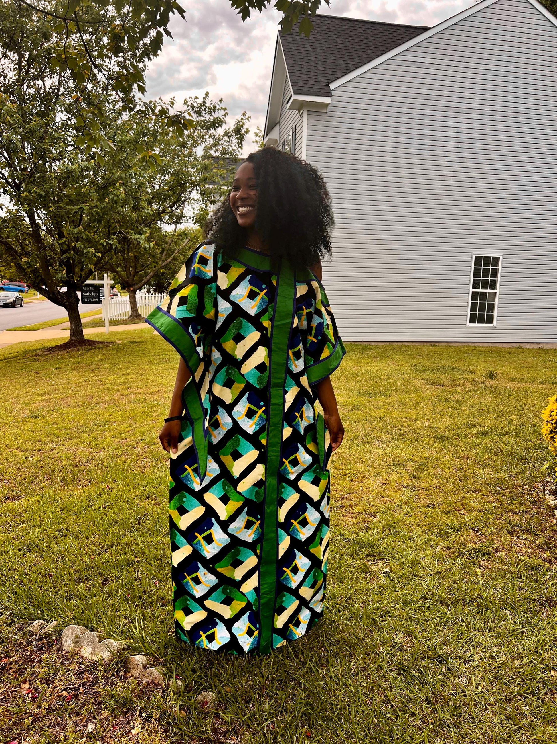 African Ankara Wax Print off Shoulder Afro  Abeke Bubu Maxi Dress Afro American Outfits