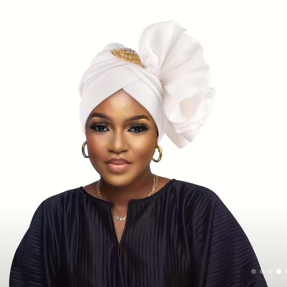 African Turban with Brooch