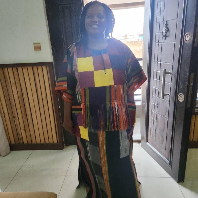 Special Occasions African Traditional Woven Aso-Oke/Kente Dress