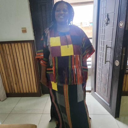 Special Occasions African Traditional Woven Aso-Oke/Kente Dress