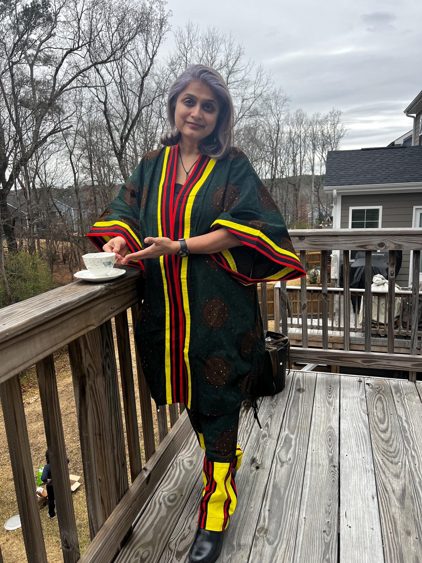 African  Ankara Wax Print  Kimono Pant Set