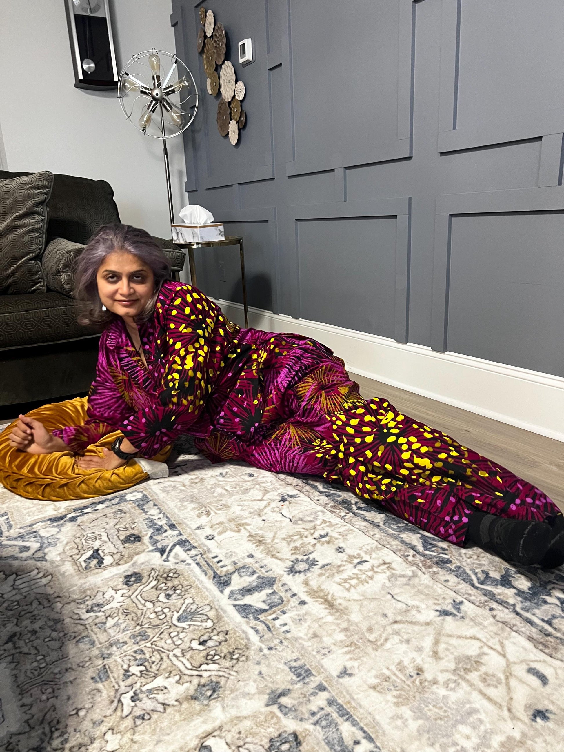 African Print Ankara  Pant Set Afro American Outfits