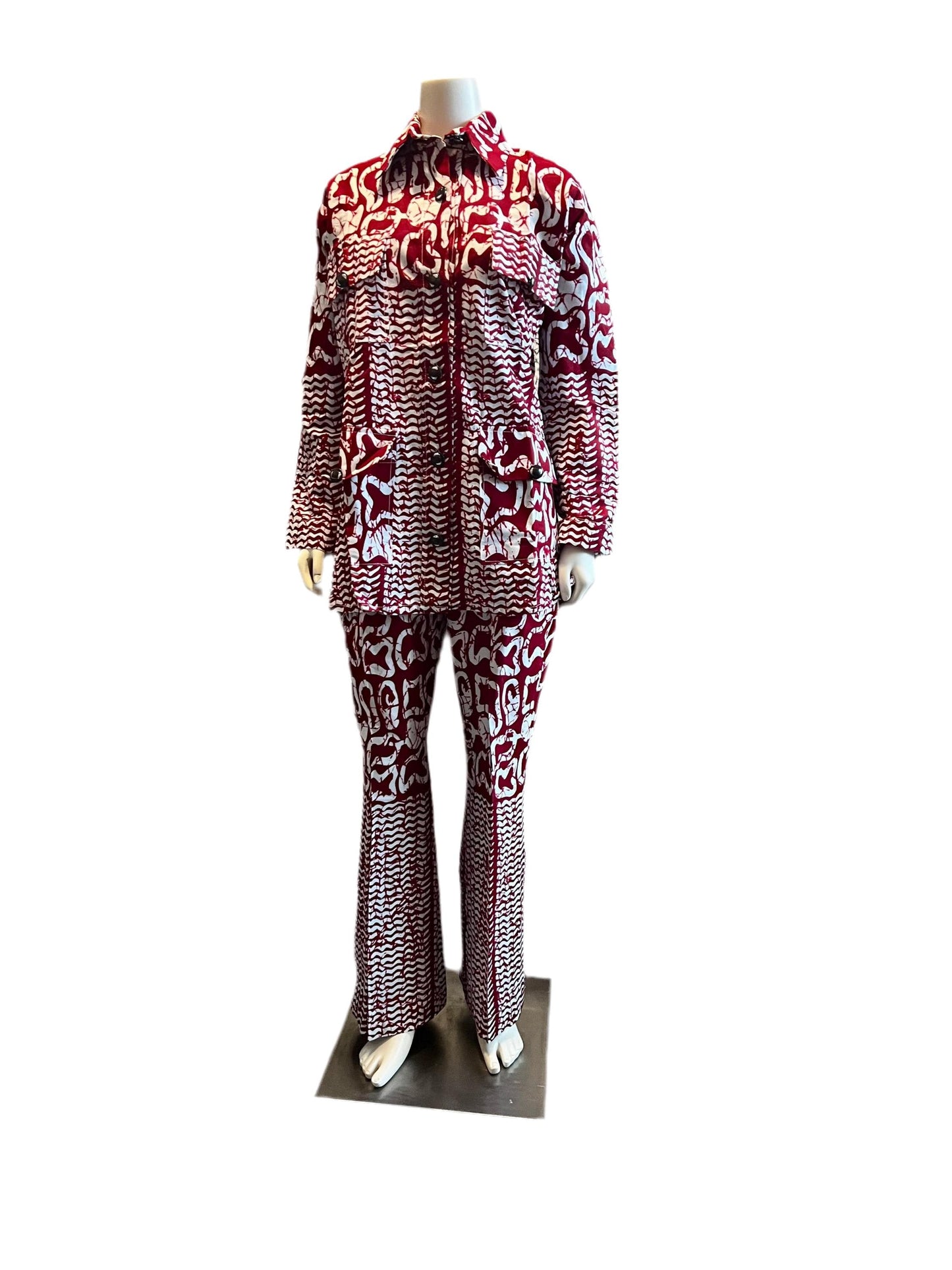 African Print Ankara  Pant Set Afro American Outfits