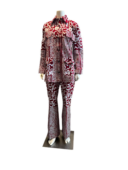 African Print Ankara  Pant Set Afro American Outfits