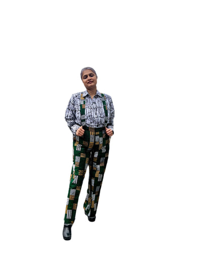 African Print Ankara  Pant Set Afro American Outfits