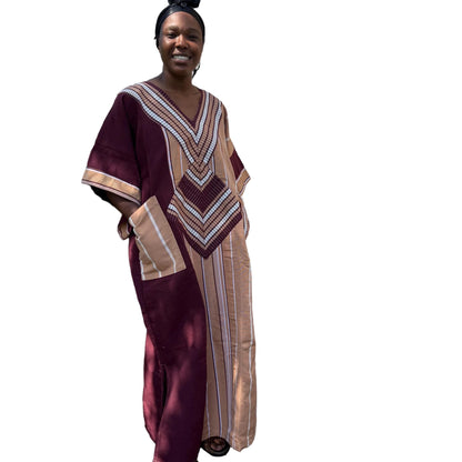 Special Occasions African Traditional Woven Aso-Oke/Kente Dress