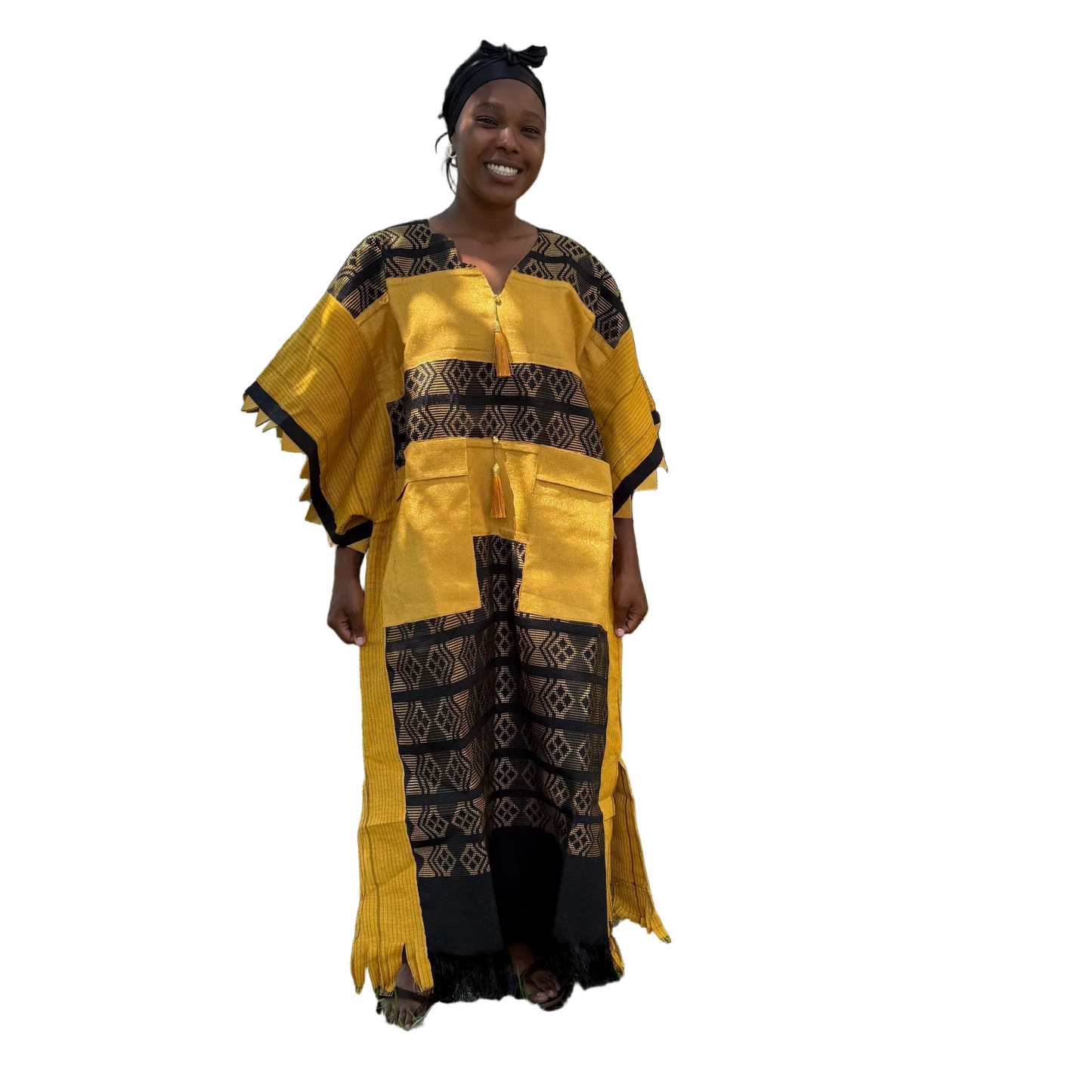 Special Occasions African Traditional Woven Aso-Oke/Kente Dress