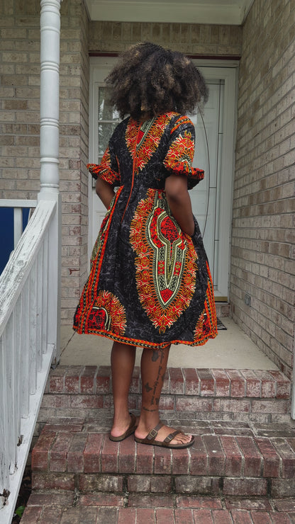 African Ethnic Print Ankara Afro Gabriela Dress