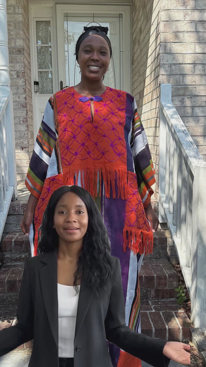 Special Green African Traditional Woven Aso-Oke/Kente Dress
