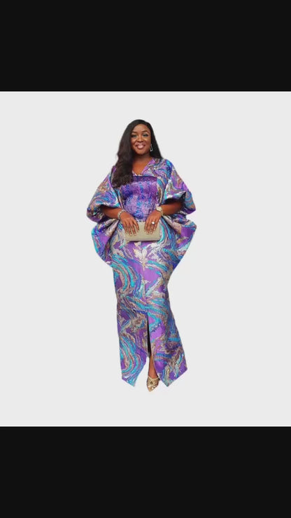 Afro Lois Brocade Bubu/Boubou Dress