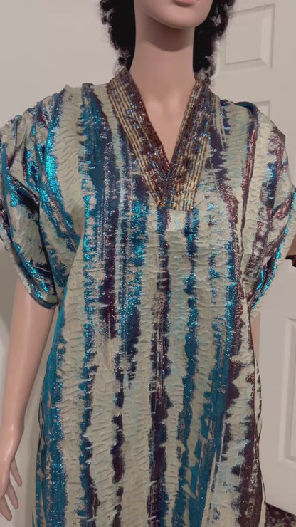 Afro Kayla Damask Brocade Dress