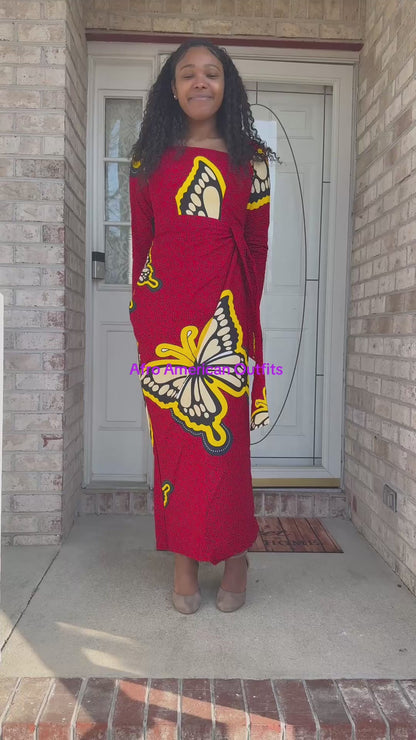 African  Ankara  Wax Print Women Wrapped Dress