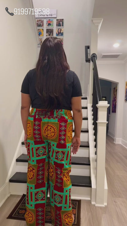 African Ethnic Prints Ankara women Cargo/Palazzo Pants/Bottom