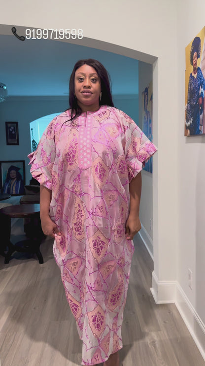 Afro Kayla Damask Brocade Dress